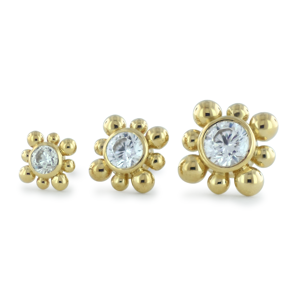 18K Gold Areo Ends