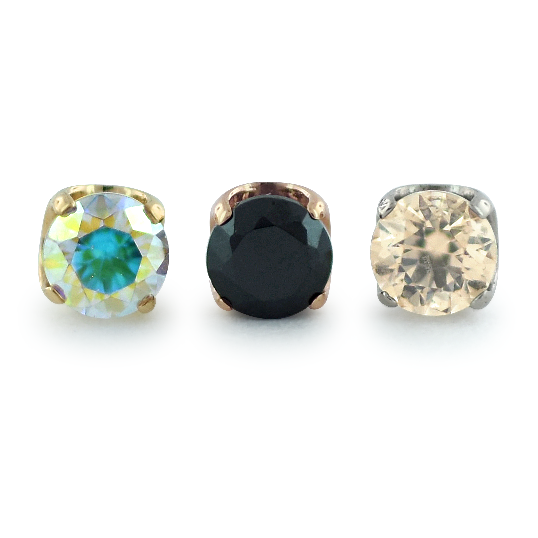 18K Gold Prong Set Gem
