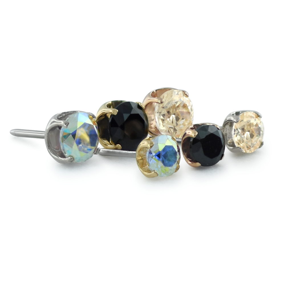 18K Gold Prong Set Gem