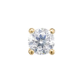 Moissanite Prong four-prong threadless end with genuine moissanite in 14k gold for lobe or helix