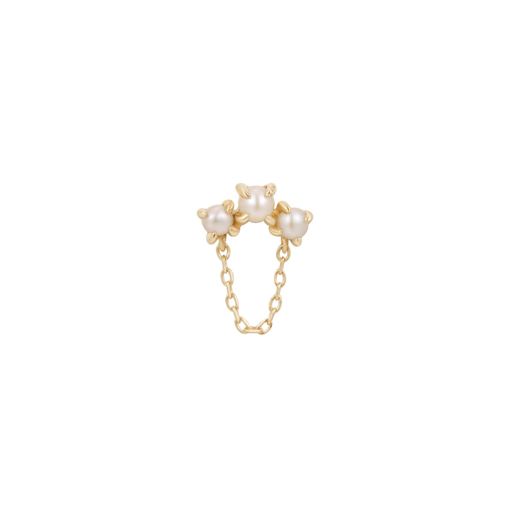 Halston Pearl + Chain - Threadless End