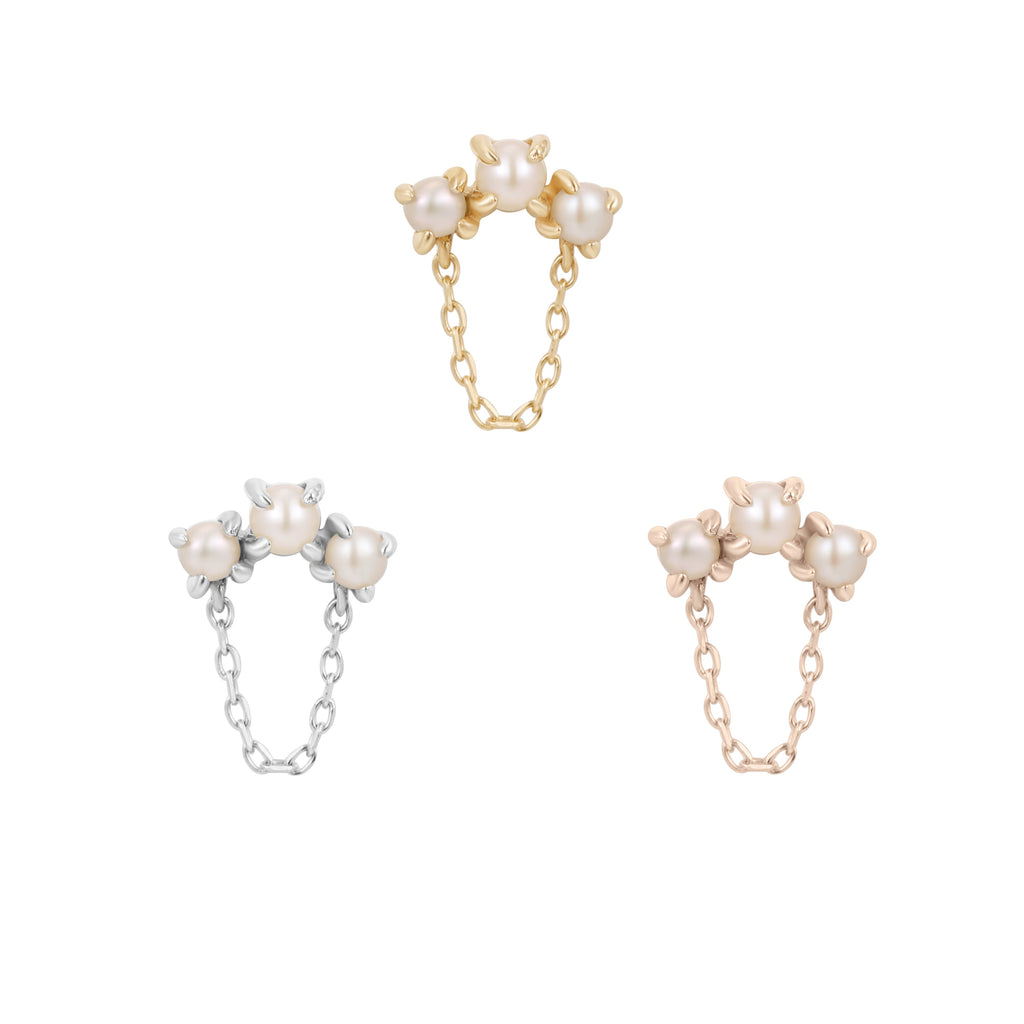Halston Pearl + Chain - Threadless End