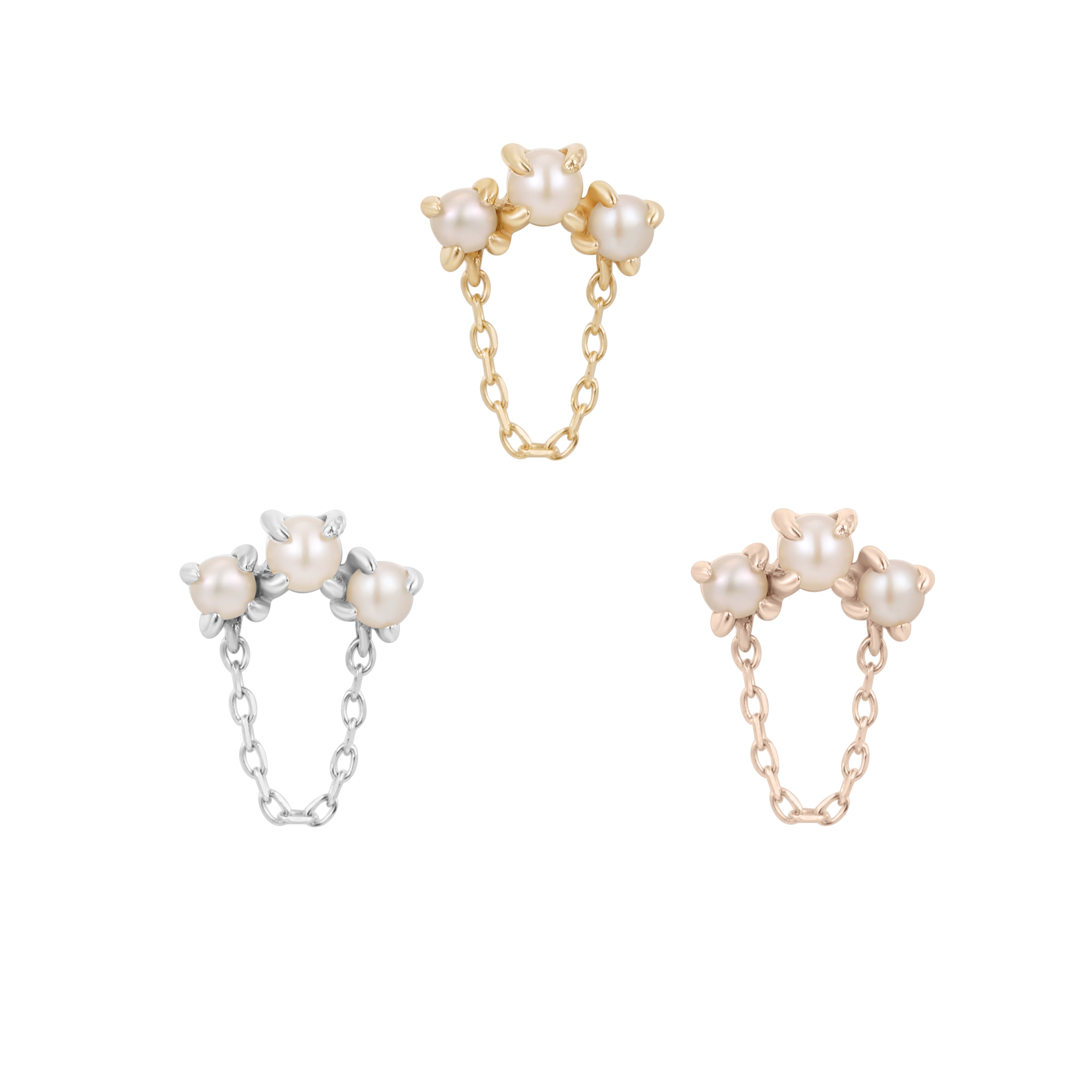 Halston Pearl + Chain - Threadless End