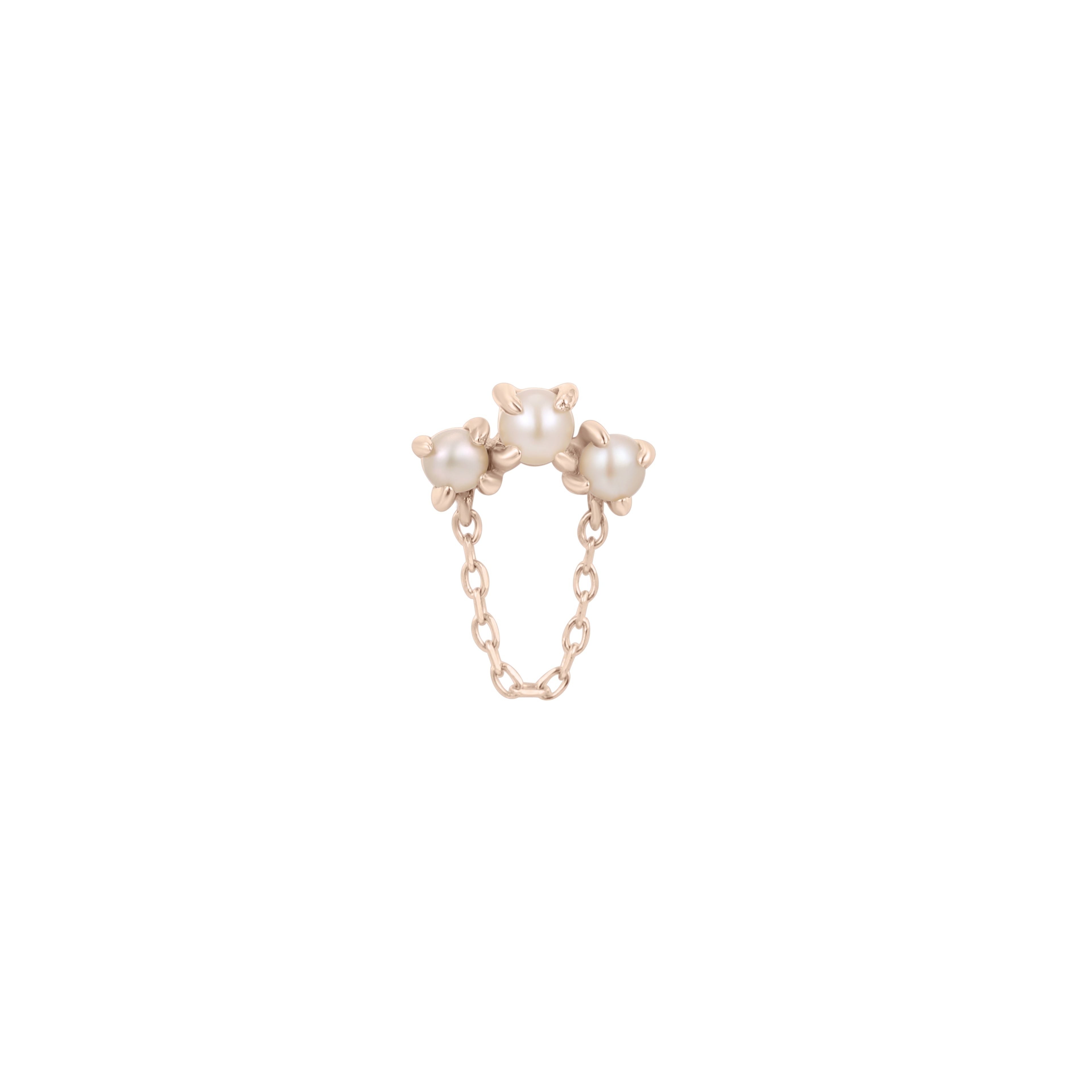 Halston Pearl + Chain - Threadless End