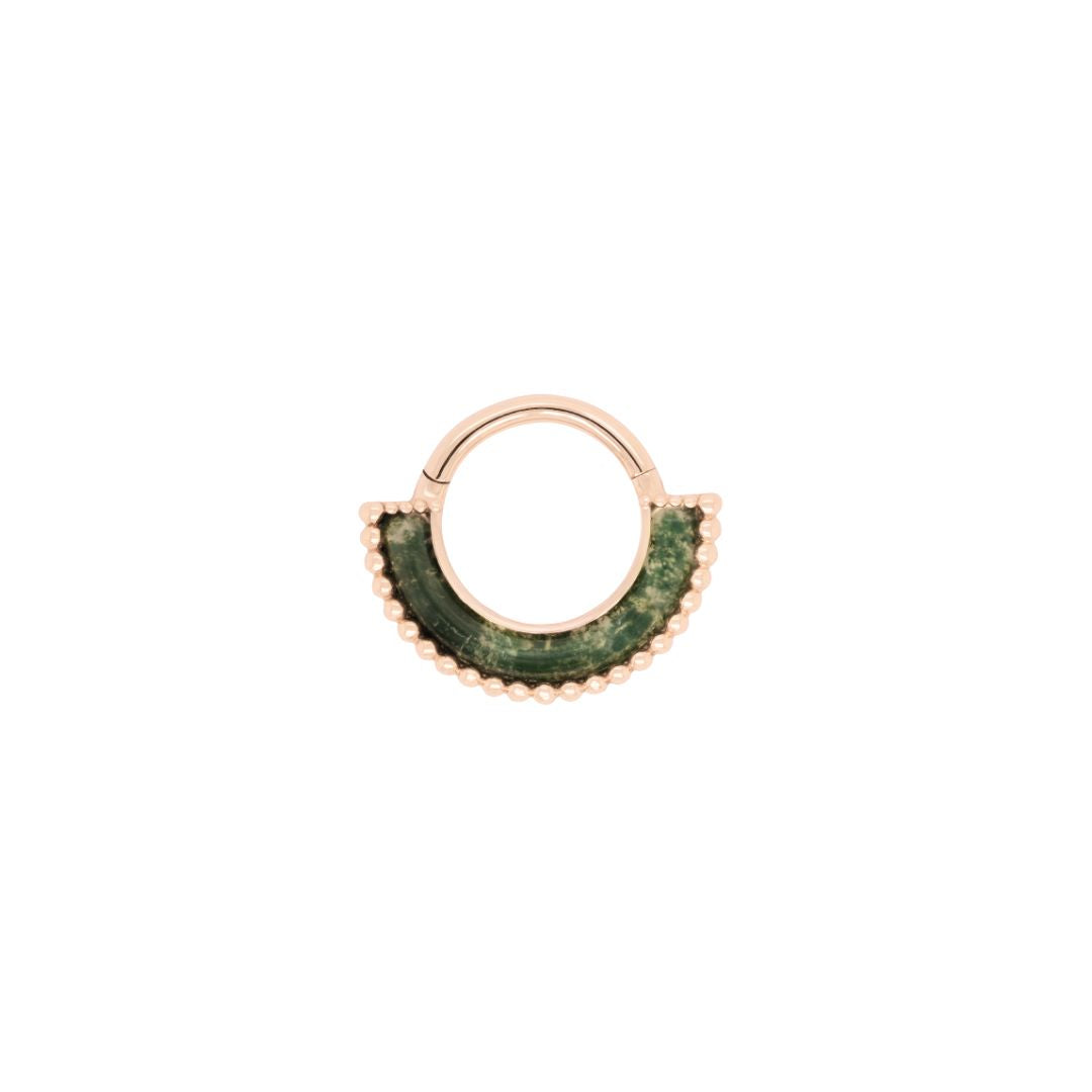 Harmonic Clicker with Moss Agate