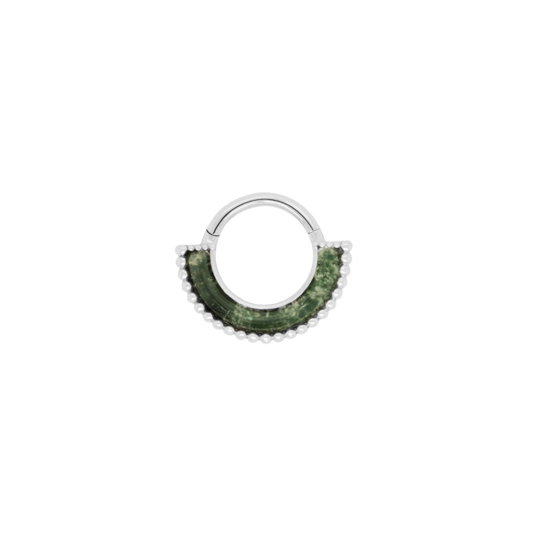 Harmonic Clicker with Moss Agate