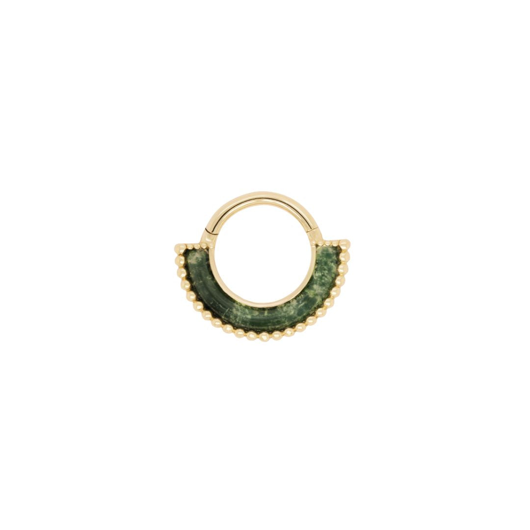 Harmonic Clicker with Moss Agate