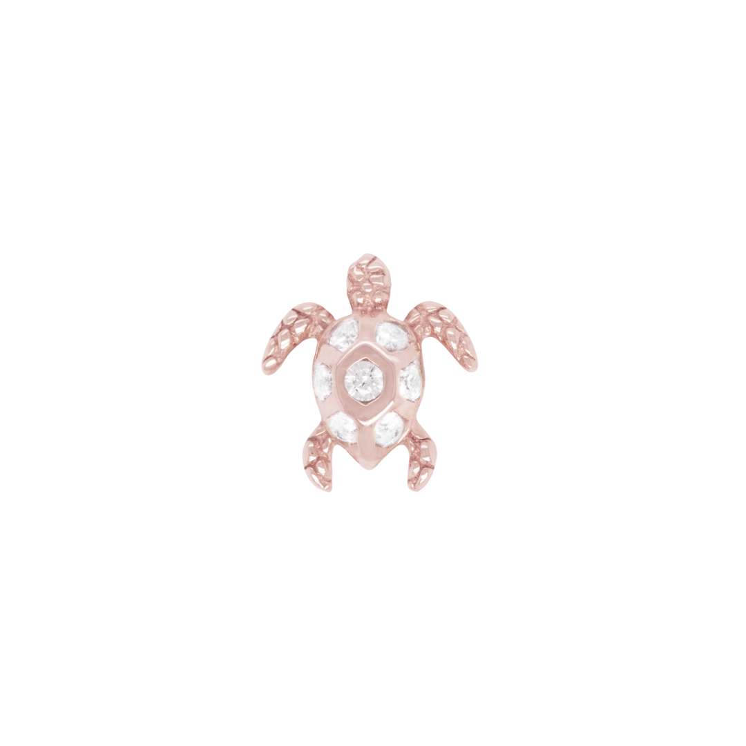 Honu - White Sapphire - Threadless End