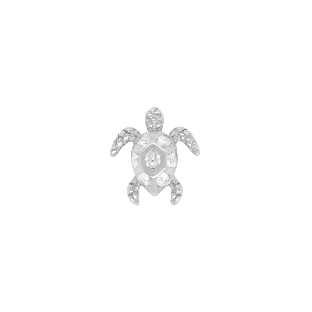 Honu - White Sapphire - Threadless End