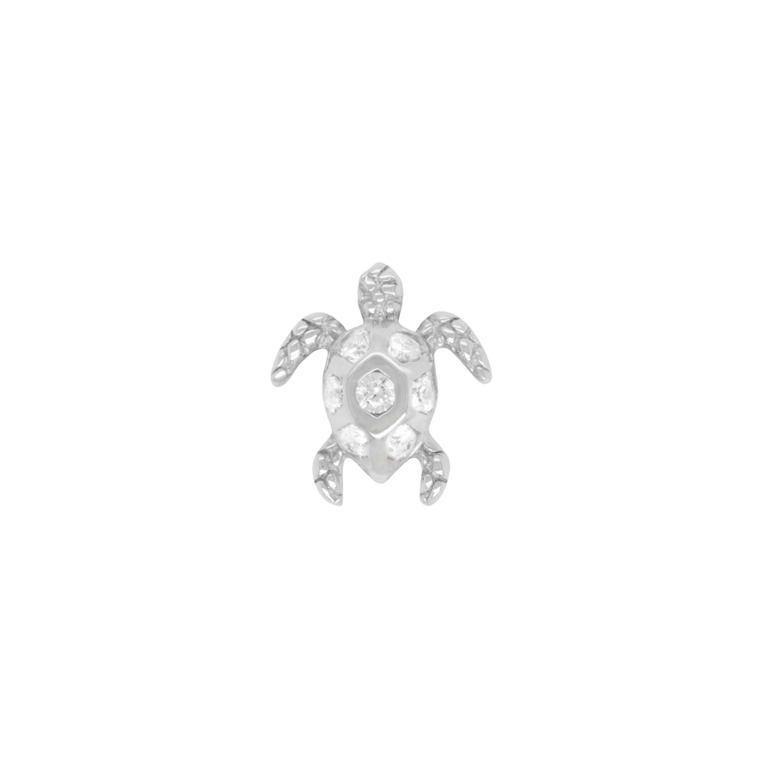 Honu - White Sapphire - Threadless End