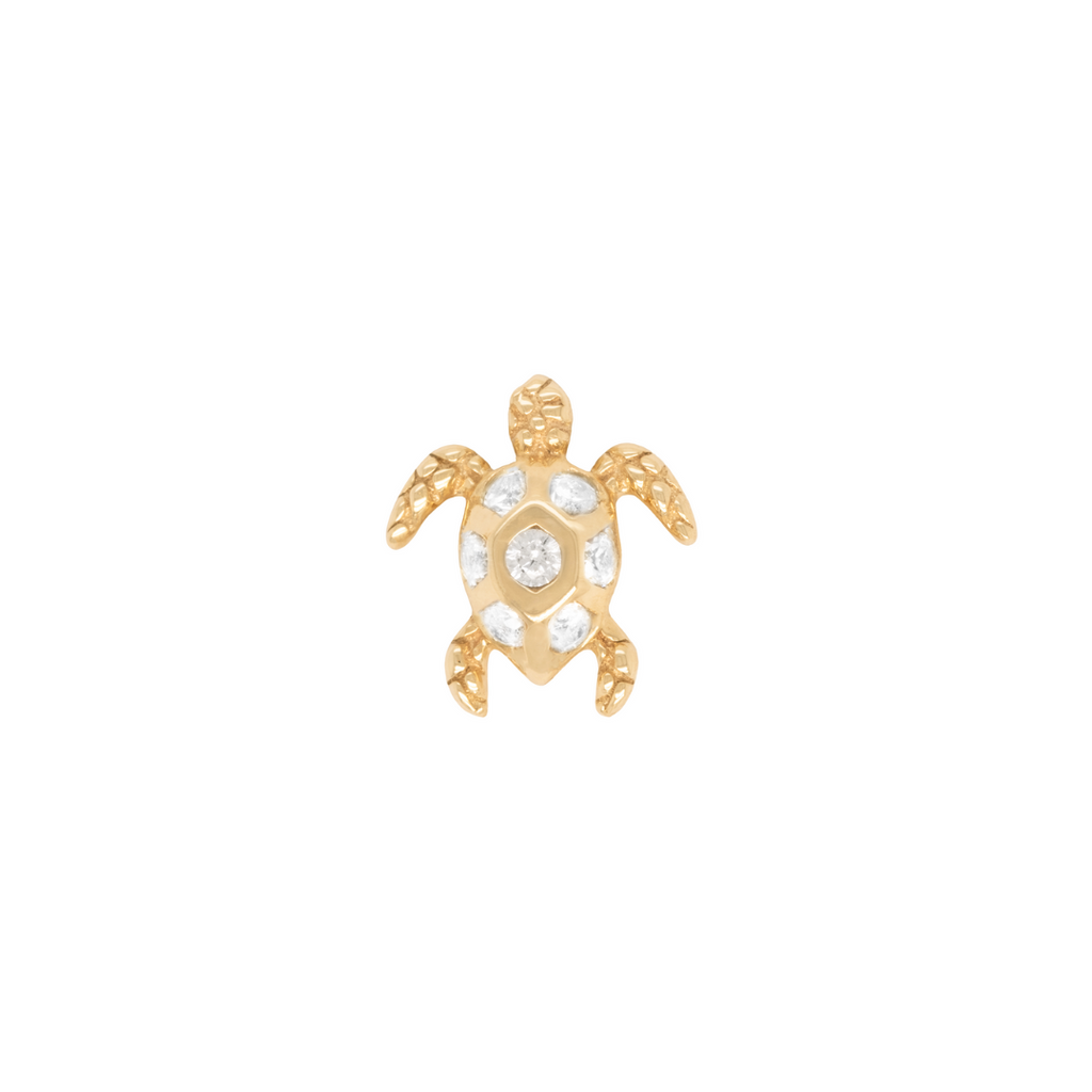 Honu - White Sapphire - Threadless End