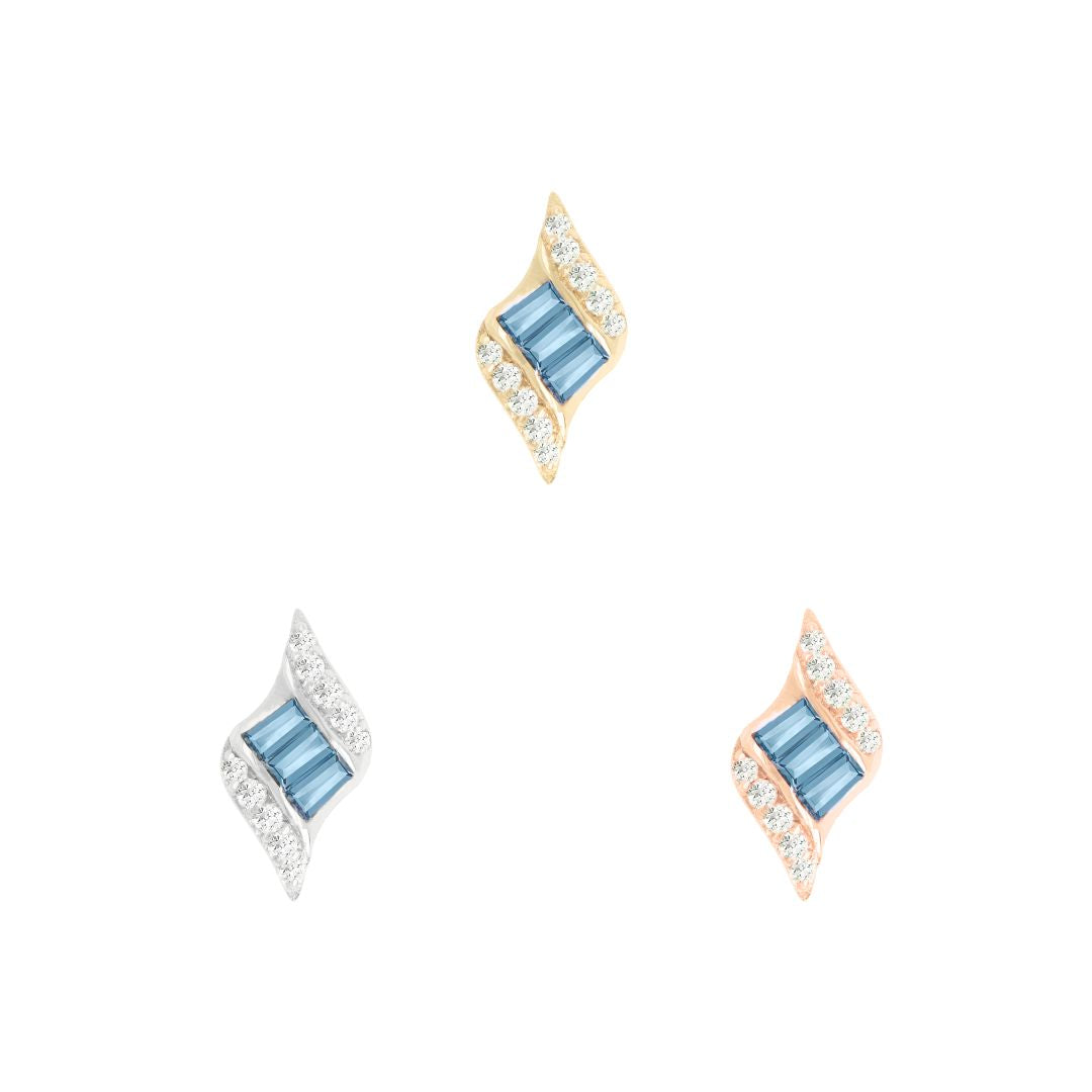 Intrigue - London Blue Topaz - Threadless End