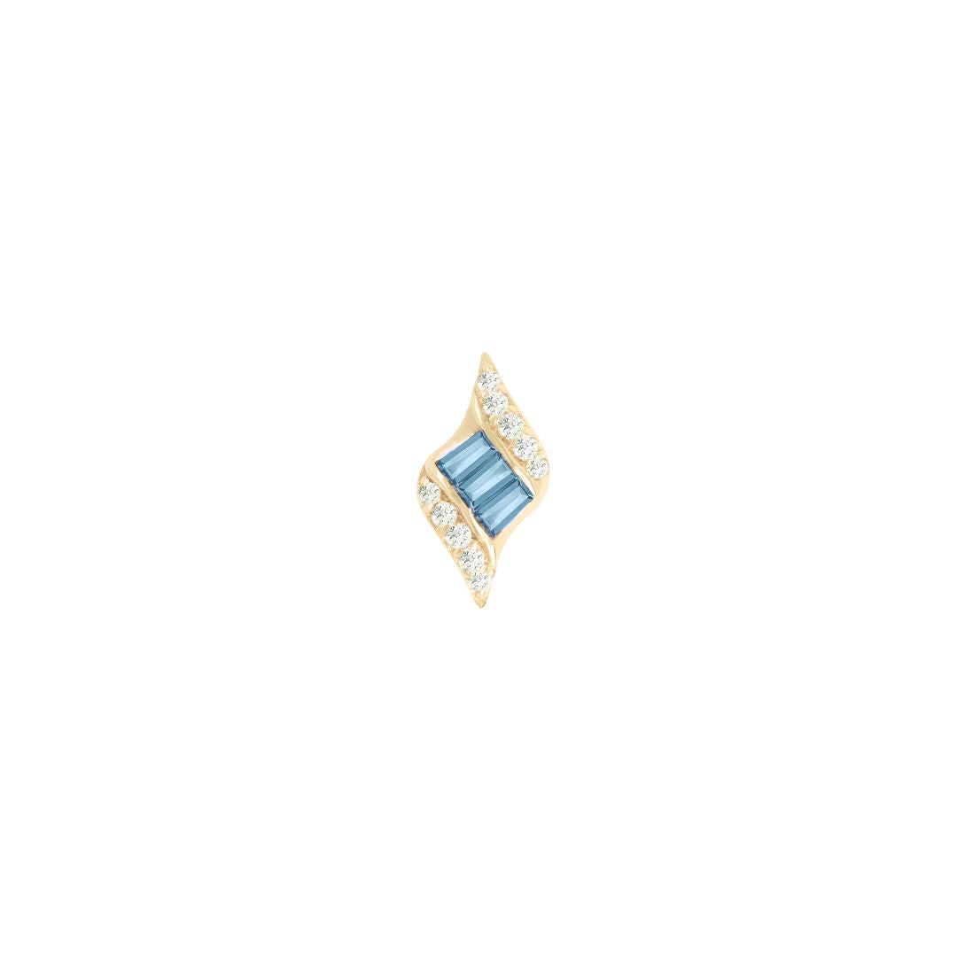 Intrigue - London Blue Topaz - Threadless End