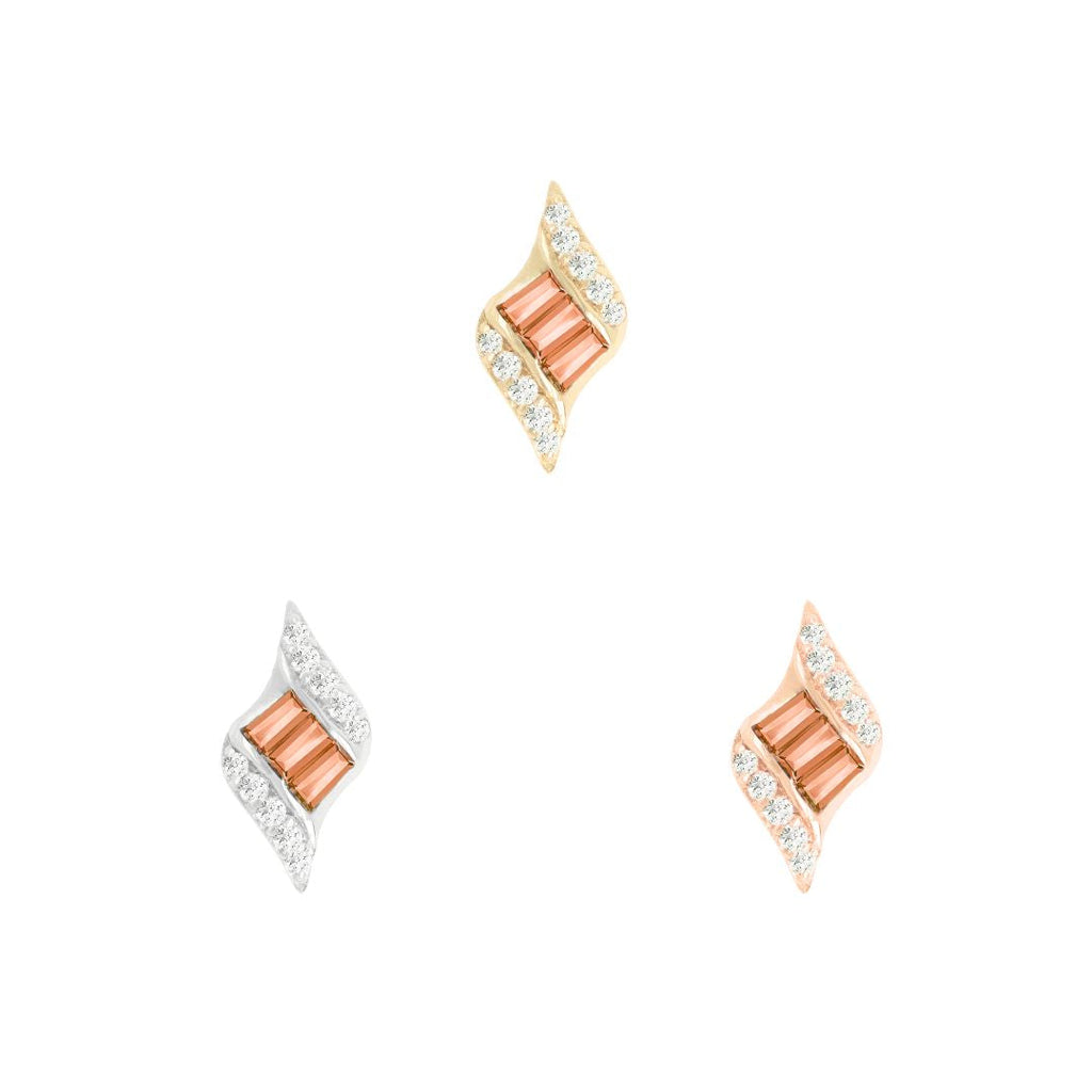 Intrigue - Orange Garnet - Threadless End