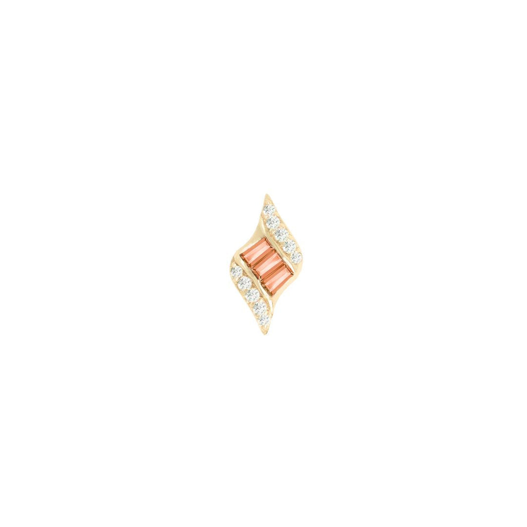 Intrigue - Orange Garnet - Threadless End