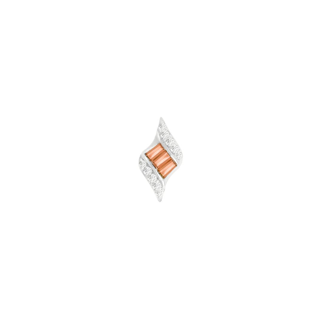Intrigue - Orange Garnet - Threadless End