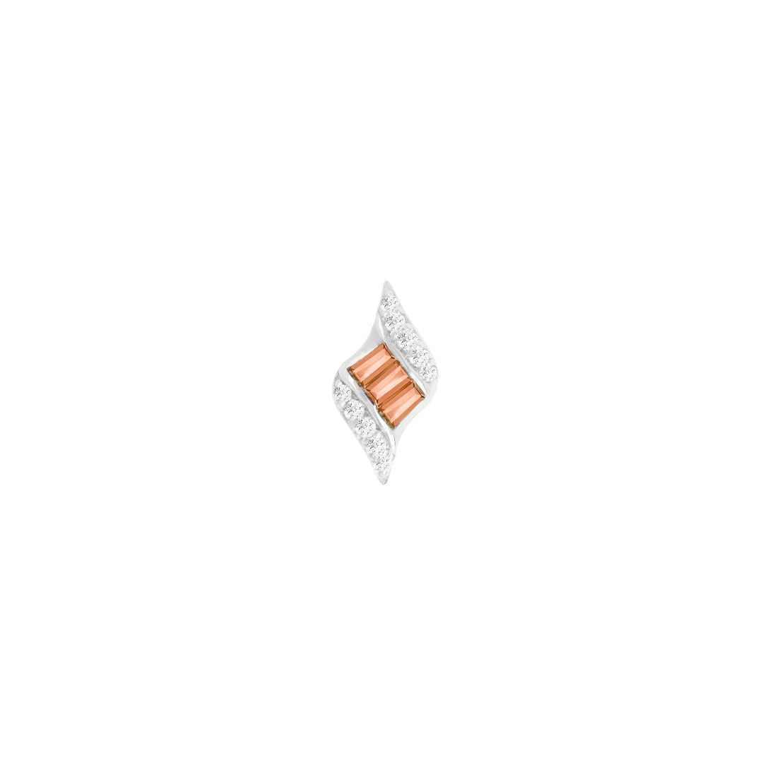 Intrigue - Orange Garnet - Threadless End