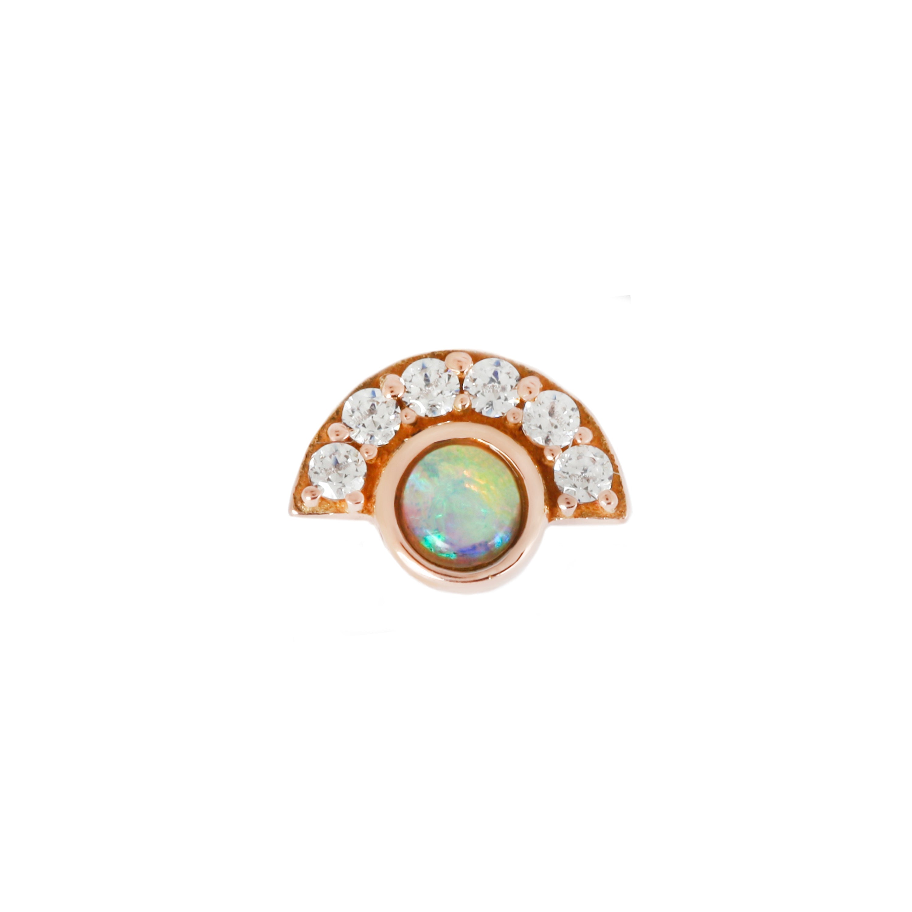 Kahlo Opal + CZ - Threadless End