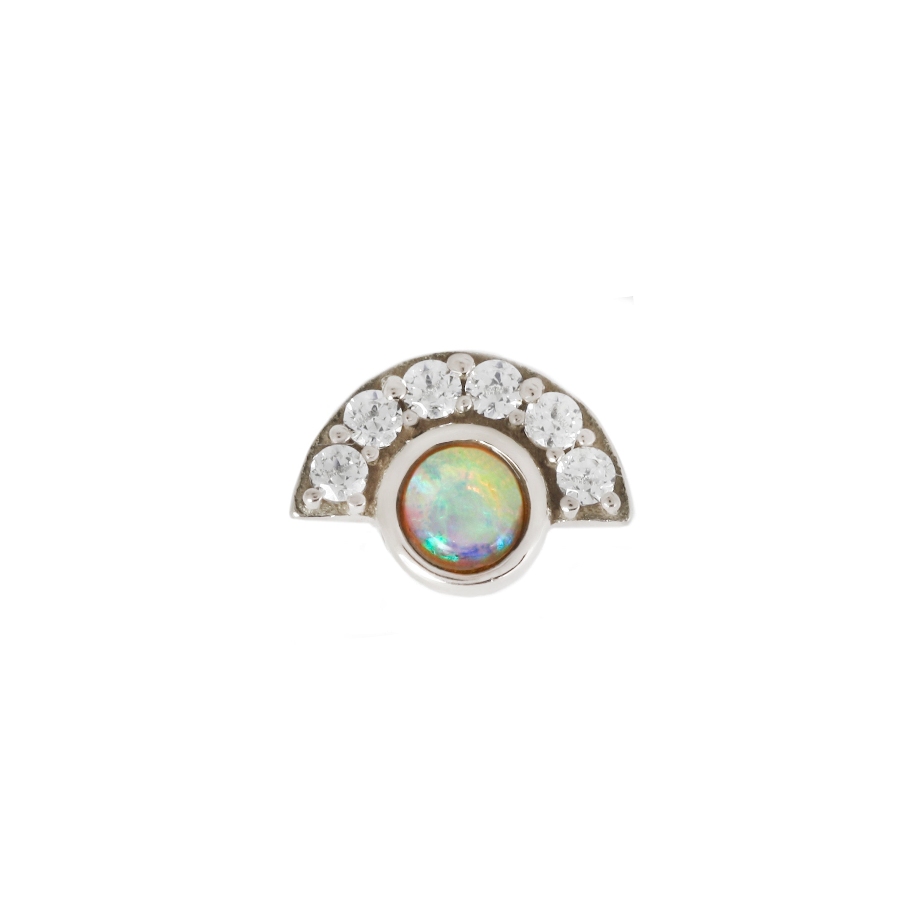 Kahlo Opal + CZ - Threadless End