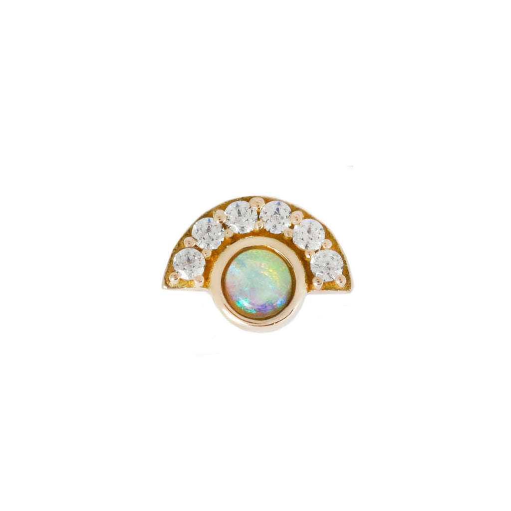 Kahlo Opal + CZ - Threadless End
