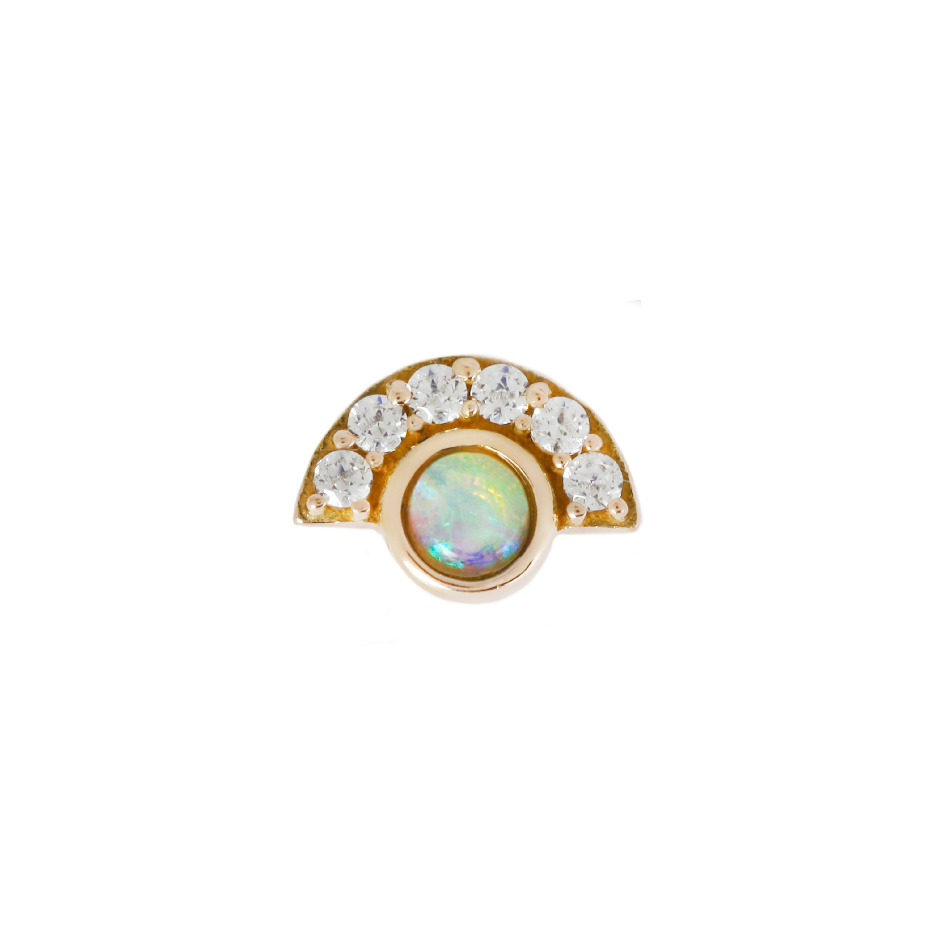 Kahlo Opal + CZ - Threadless End