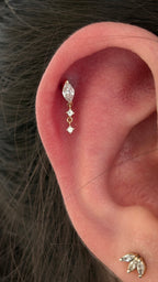 Lilt Moissanite Flat Back Stud