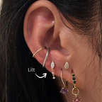 Single Lilt Moissanite Flat Back Stud