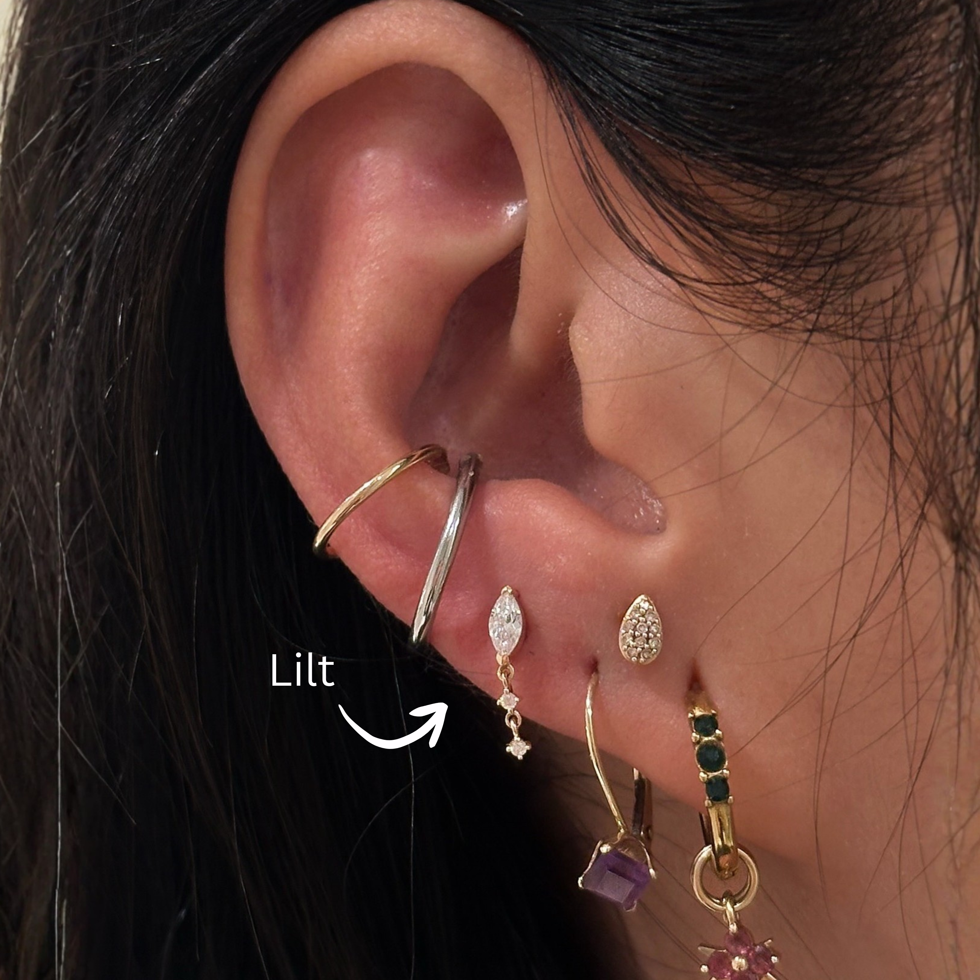 Lilt Moissanite Threadless End