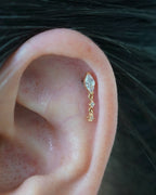 Lilt Moissanite Flat Back Stud