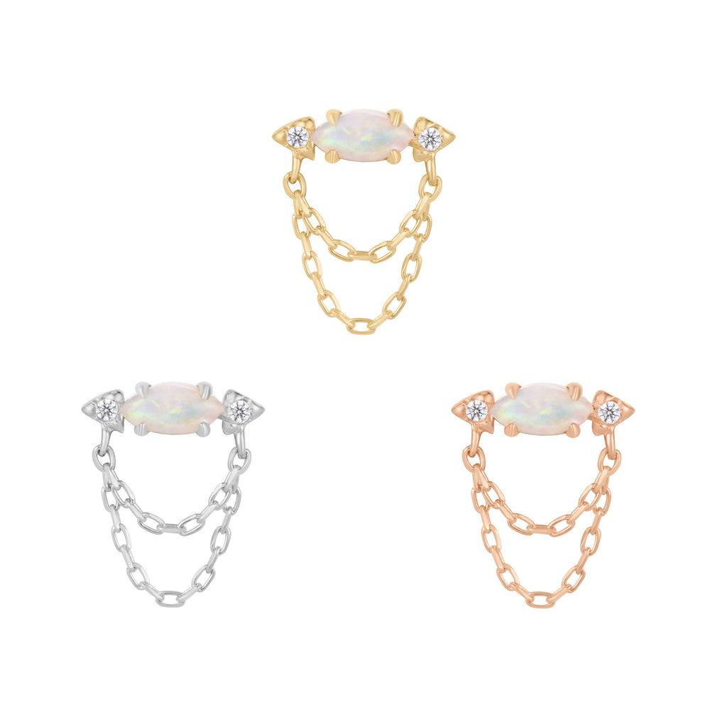 Limitless - Opal + CZ - Threadless End