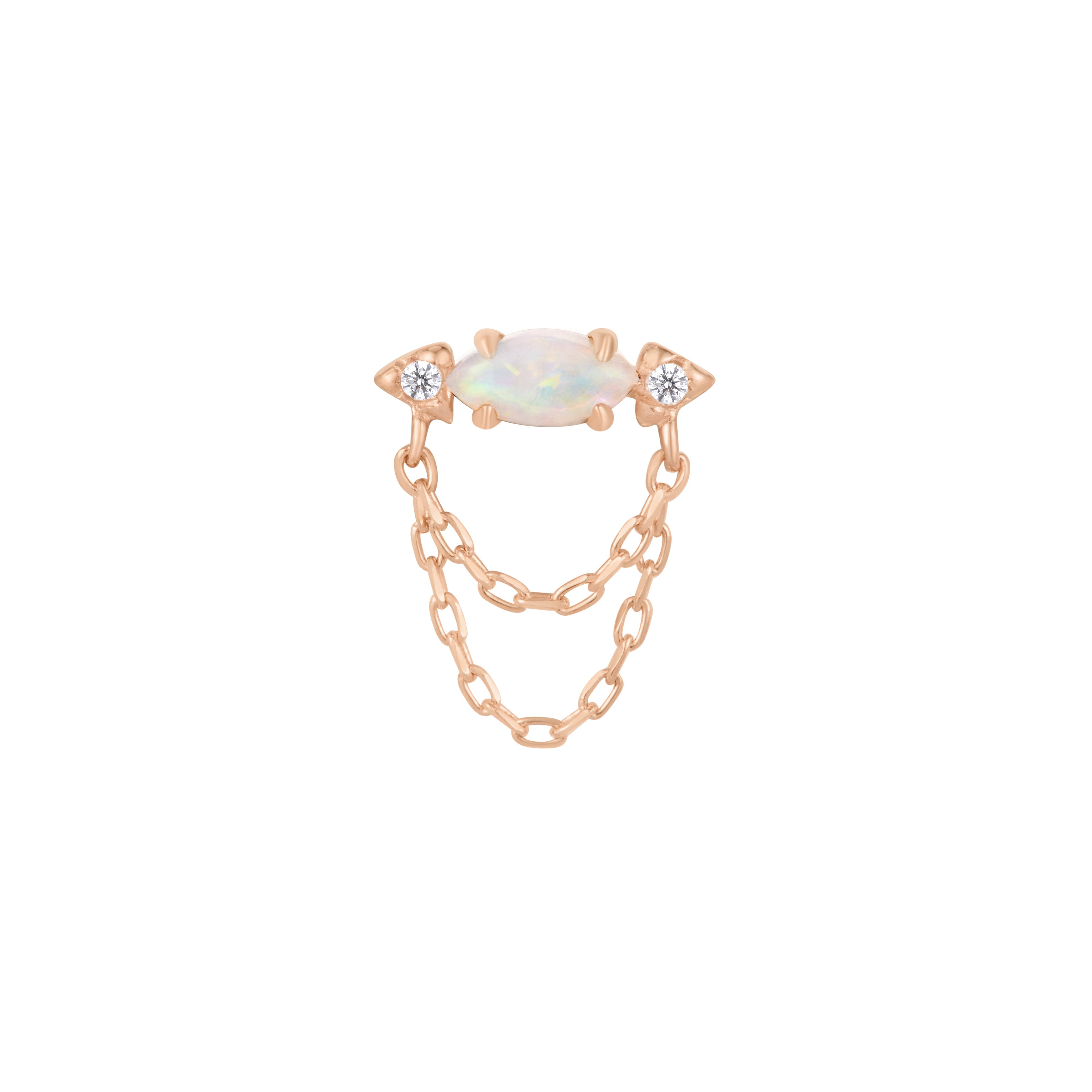 Limitless - Opal + CZ - Threadless End
