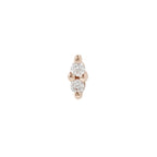 Mishka 2 Flat Back Stud with Diamond