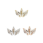Moet Flat Back Stud with CZ