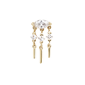 Muse marquise CZ cascade threadless end in 14k gold for lobe or helix styling