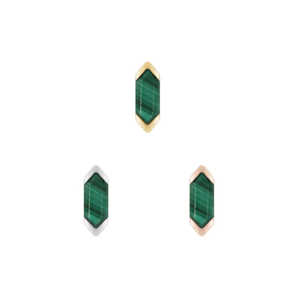 Mystic Threadless End with Malachite