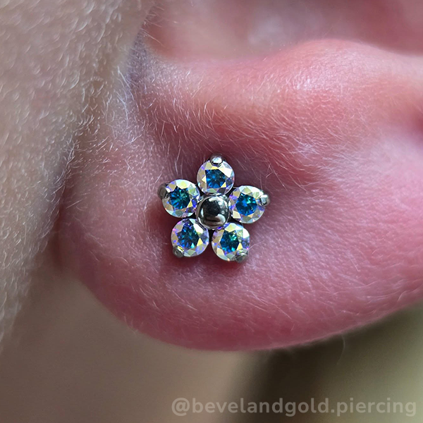 Titanium Flower Gem