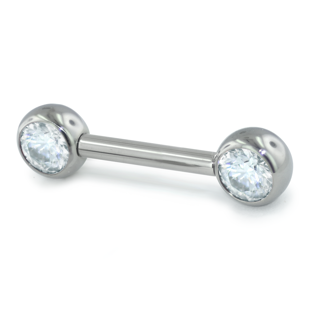 Titanium Faceted Side Gem