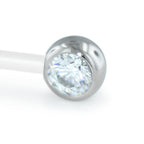 Titanium Faceted Side Gem