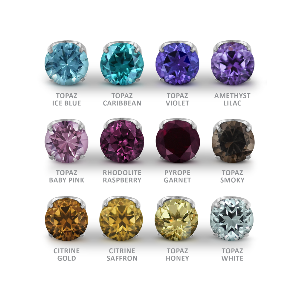 Titanium Prong Set Semi-Precious Gem
