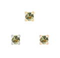 Peridot Prong - Flat Back Stud