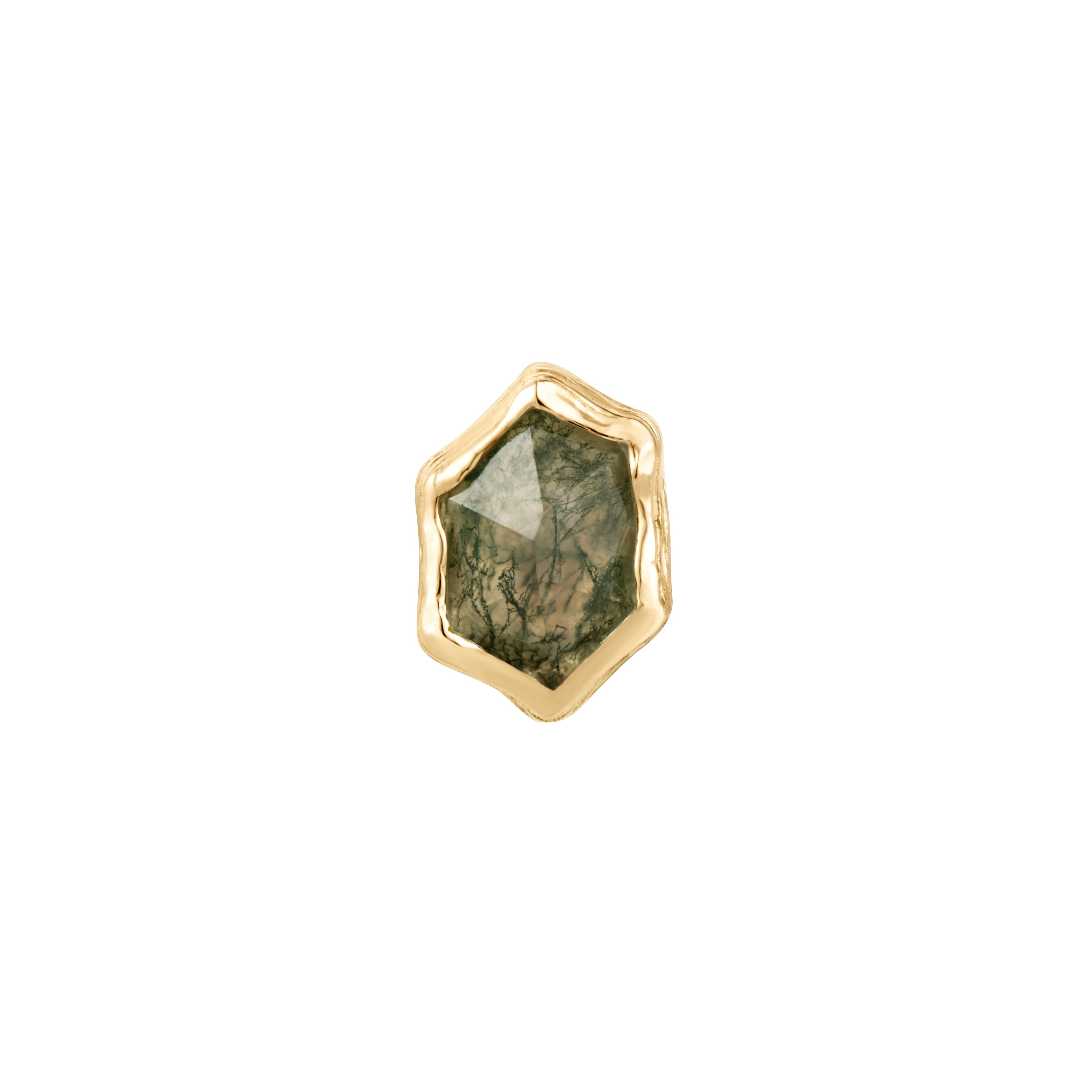 Pump Up The Volume - Moss Agate - Threadless End