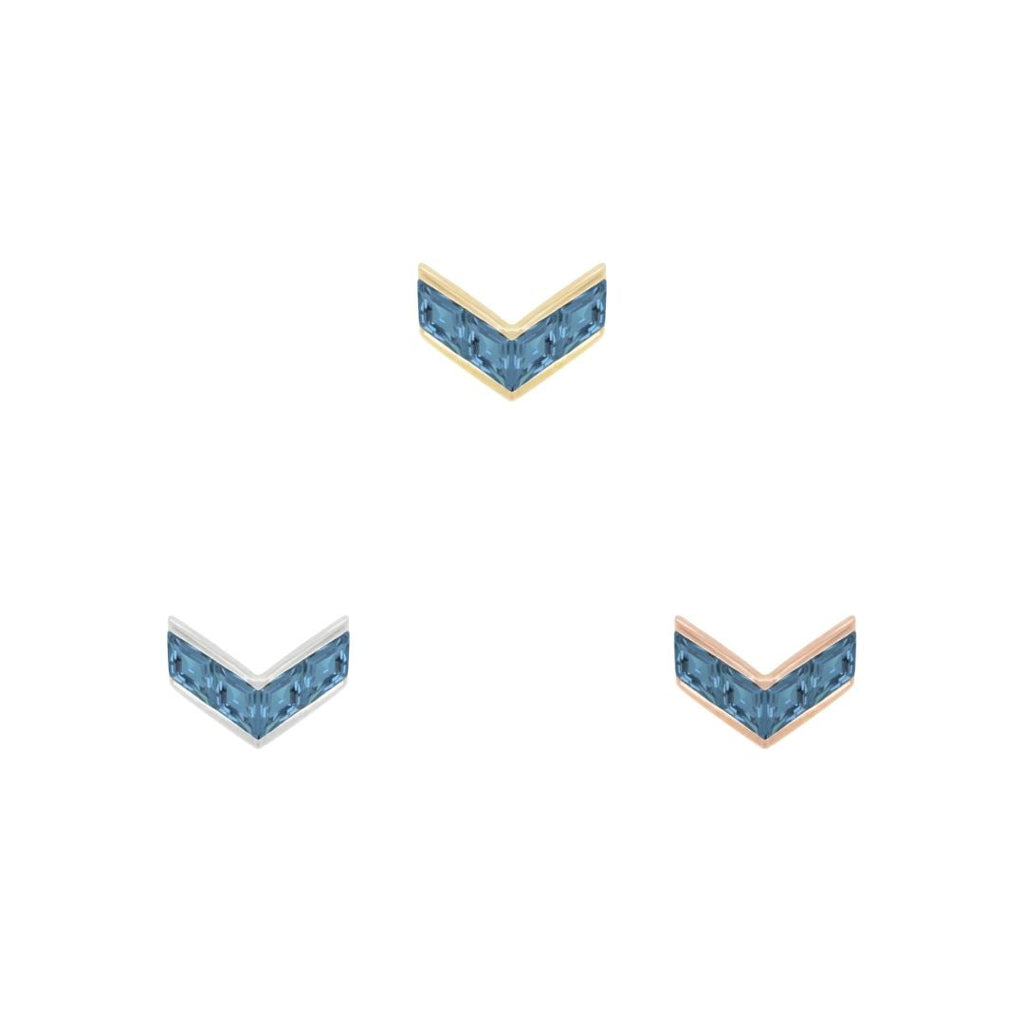 Rave - London Blue Topaz - Threadless End