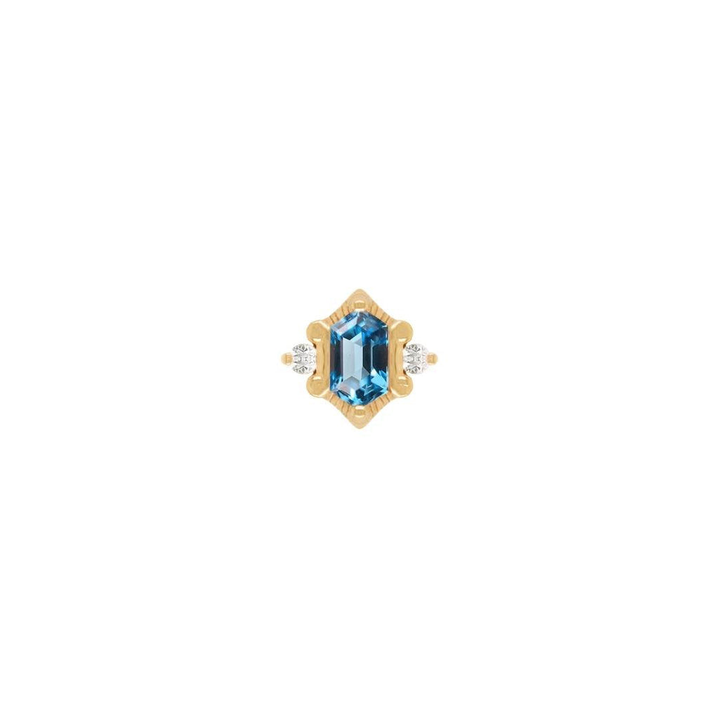 Reyna - London Blue Topaz - Threadless End