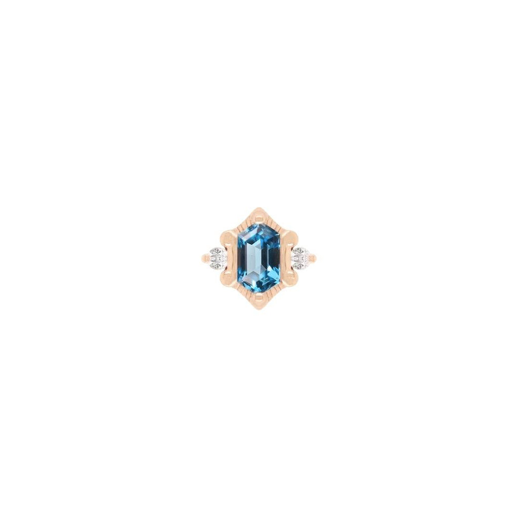 Reyna - London Blue Topaz - Threadless End