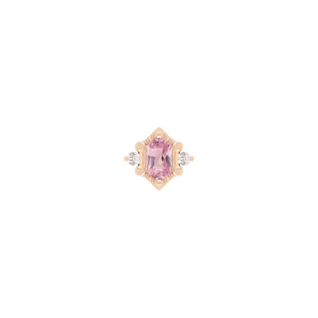 Reyna - Pink Tourmaline - Threadless End
