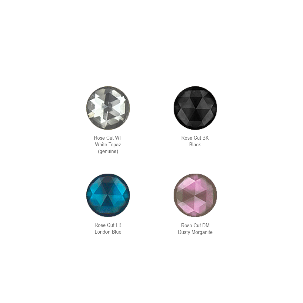 Titanium Bezel Set Rose Cut Cabochon