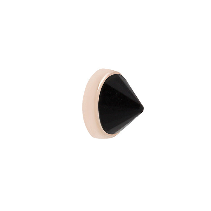 Round Reverse Set - Black Spinel - Threadless End