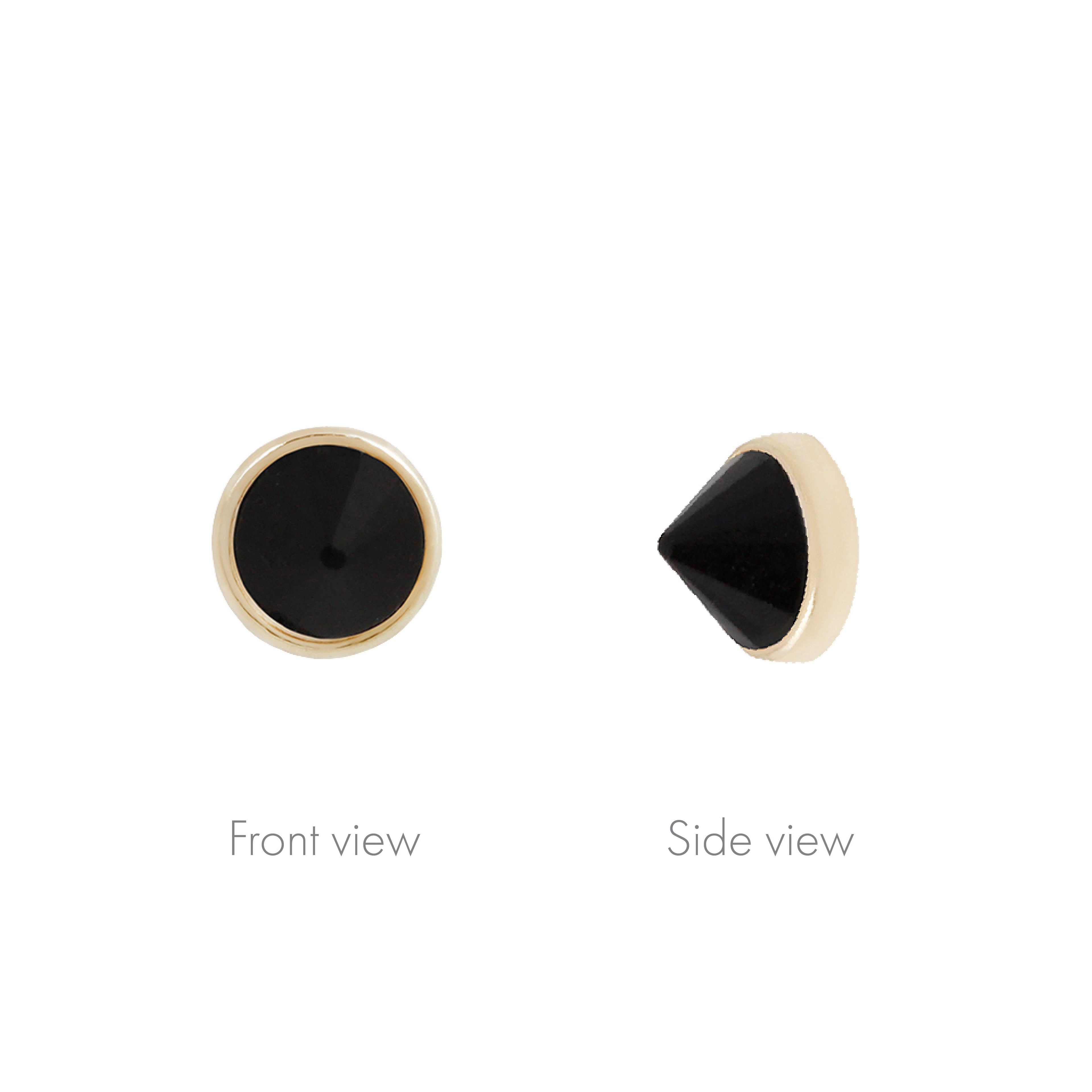Round Bezel Reverse Set - Agate - Threadless End