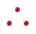 Ruby Prong - Flat Back Stud