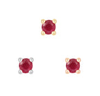 Ruby Prong - Flat Back Stud